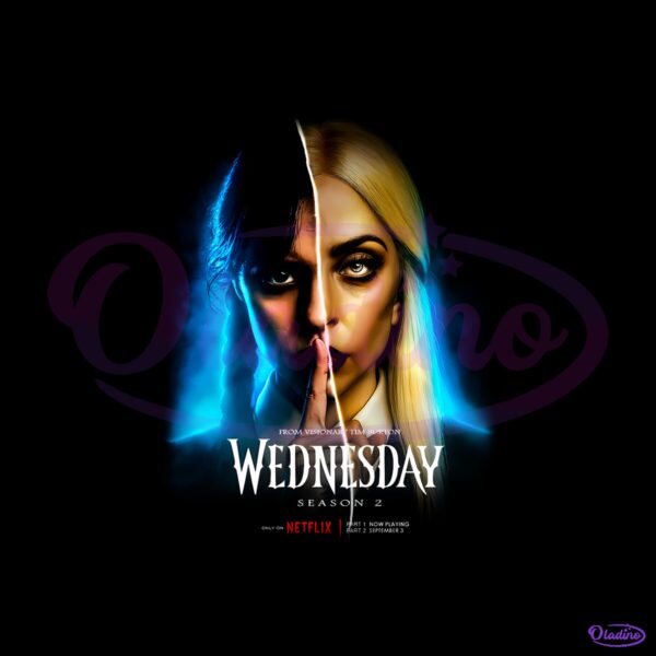 Jenna Ortega And Lady Gaga Wednesday Season 2 Rosaline Rotwood PNG