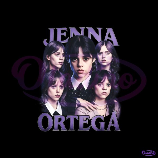 Jenna Ortega Wednesday Addams Season 2 Themed Graphic PNG