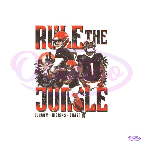 Joe Burrow Cincinnati Rule The Jungle PNG