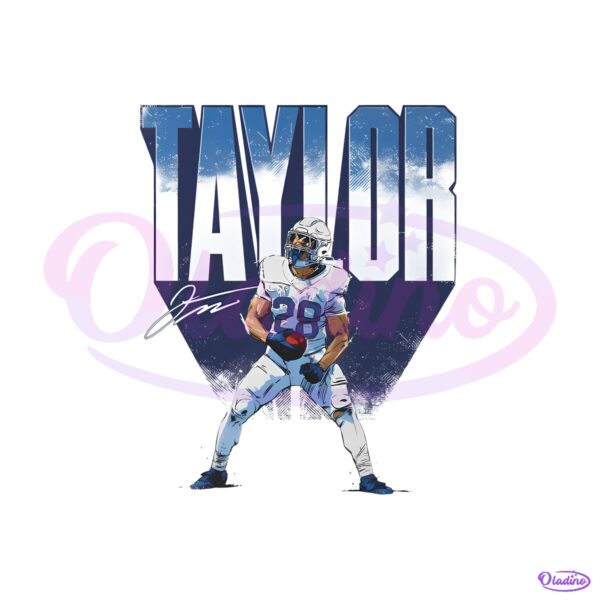 Jonathan Taylor Indianapolis Bold Name Number 28  Football Fan PNG
