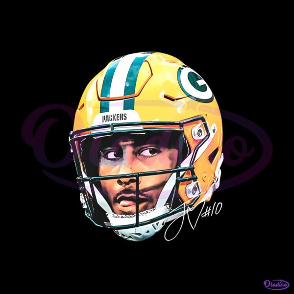Jordan Love Green Bay Packers Nfl Football Quarterback Portrait PNG