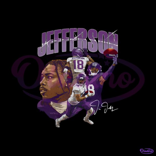 Justin Jefferson Minnesota Collage PNG