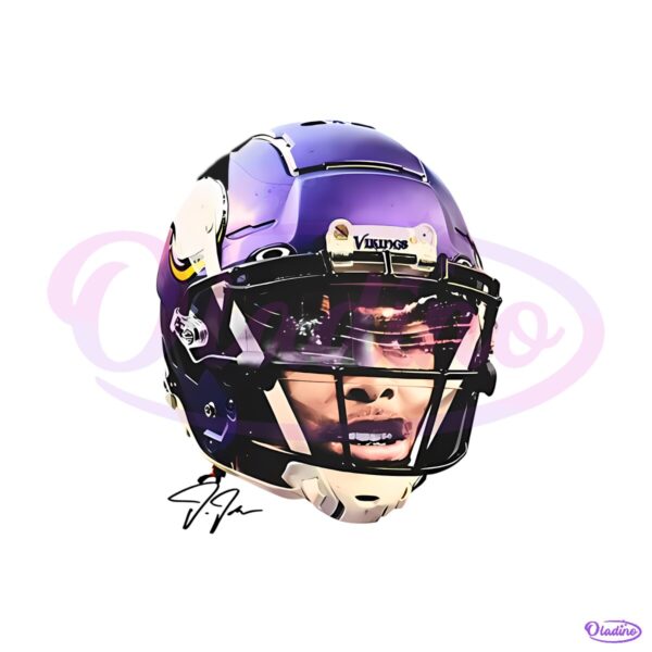 Justin Jefferson Minnesota Vikings Nfl Football Wide Receiver Portrait PNG