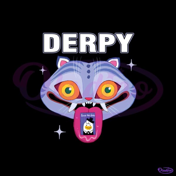 Kpop Demon Hunters Derpy Cat Tongue Save The Date PNG