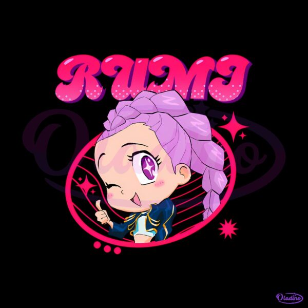 Kpop Demon Hunters Rumi Chibi Anime Cartoon Toddler PNG