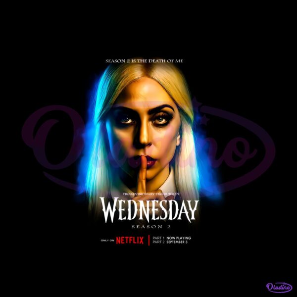 Lady Gaga Wednesday Season 2 Netflix Character Poster PNG