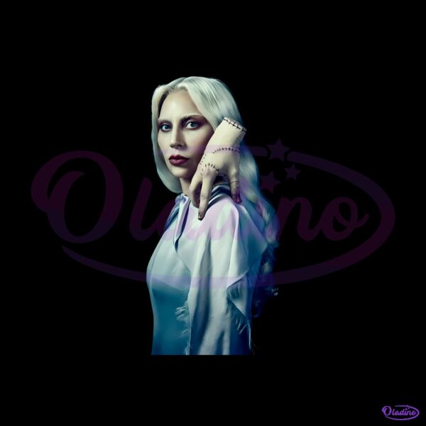 Lady Gaga Wednesday Season 2 Rosaline Rotwood With Thing Hand PNG