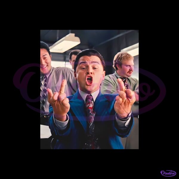 Leonardo Dicaprio The Wolf Of Wall Street Middle Finger Scene PNG