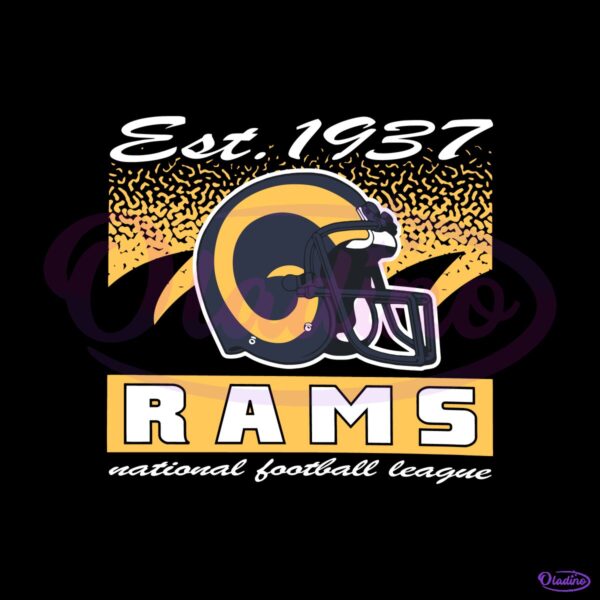 Los Angeles Rams Historic Waver Football Helmet SVG
