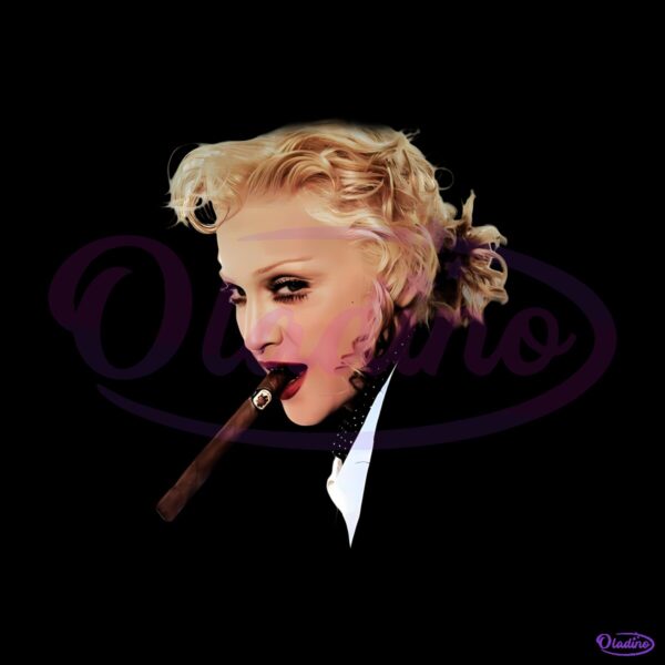 Madonna Smoking Cigar Vintage Pop Icon PNG