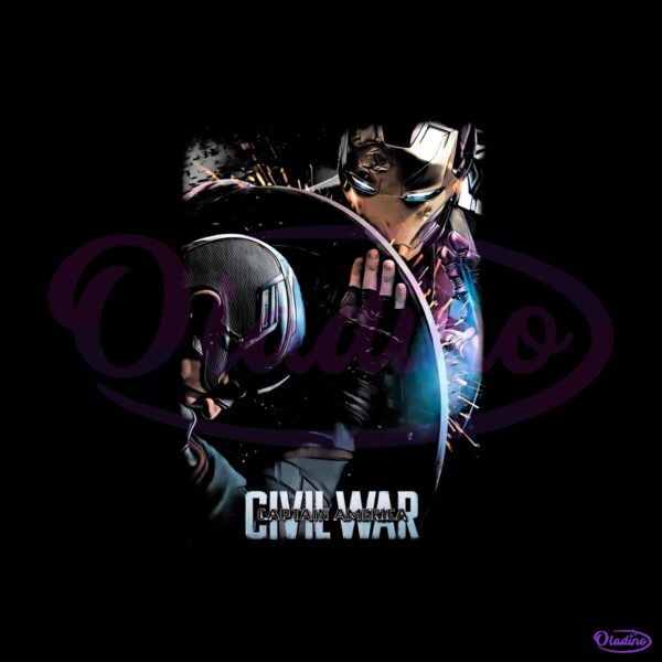 Marvel Captain America Civil War Vs Iron Man Vintage Superhero Movie PNG