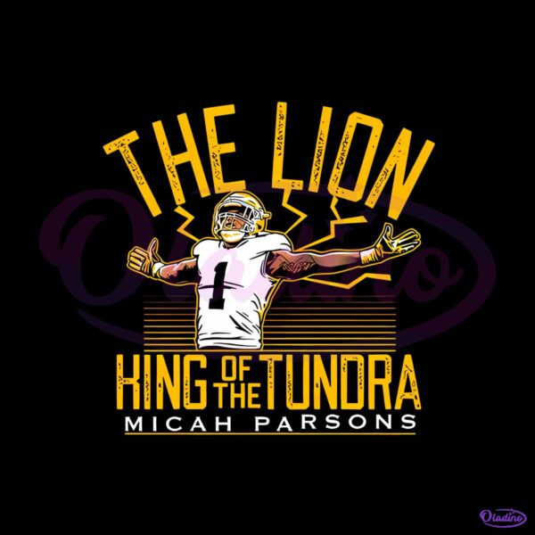 Micah Parsons King Of The Tundra The Lion Football PNG