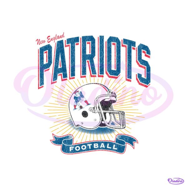 New England Patriots Historic Prime Football Helmet PNG