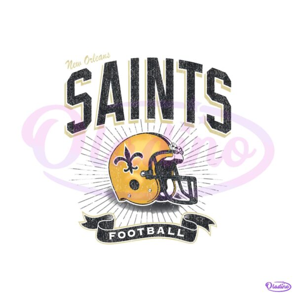 New Orleans Saints Historic Prime Football Helmet PNG