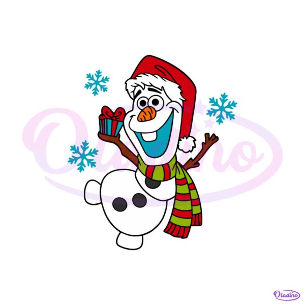 Olaf Christmas Disney Frozen Olaf Santa Hat SVG