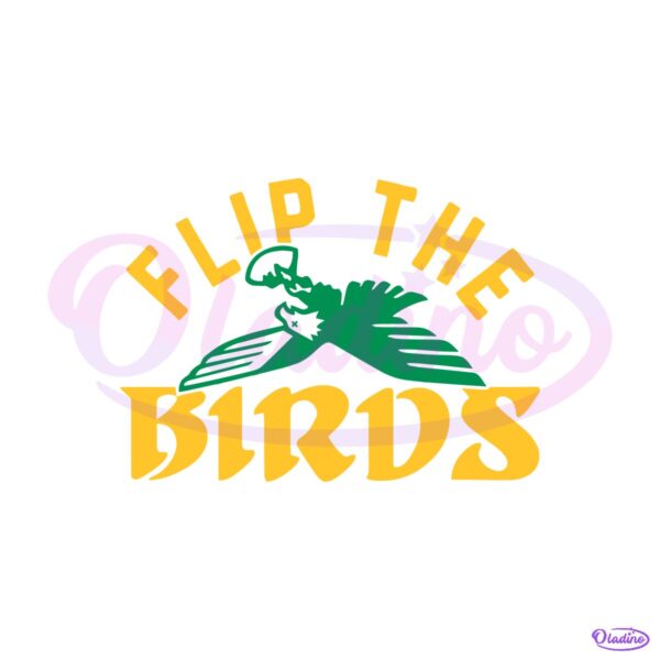 Philadelphia Eagles Flip The Birds Football Mascot SVG