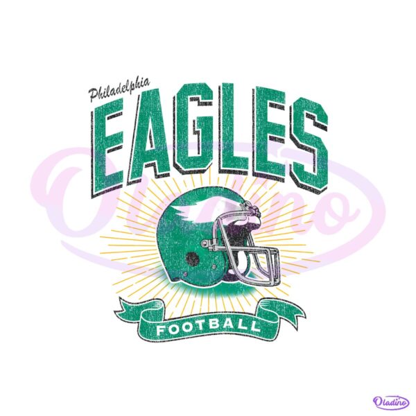 Philadelphia Eagles Historic Prime Football Helmet PNG