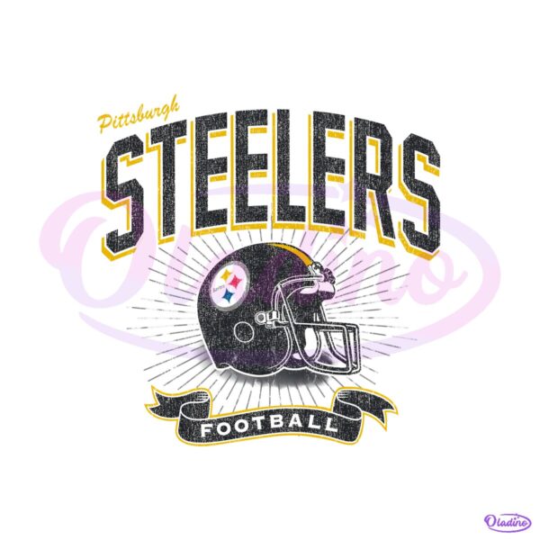 Pittsburgh Steelers Historic Prime Football Helmet PNG