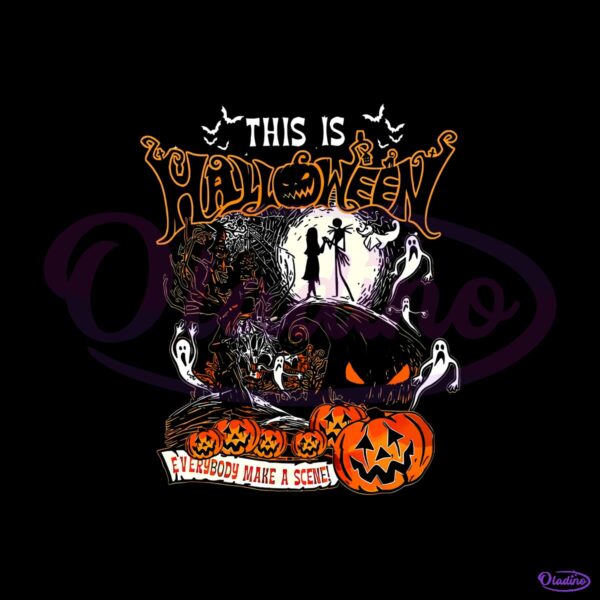 Retro Nightmare Before Christmas Jack And Sally This Is Halloween PNG