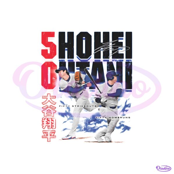 Shohei Ohtani Los Angeles D 50 Strikeouts 50 Home Runs PNG