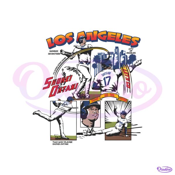 Shohei Ohtani Los Angeles D Comic PNG