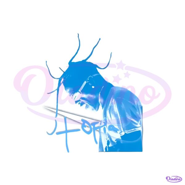 Travis Scott Blue Neon Silhouette PNG