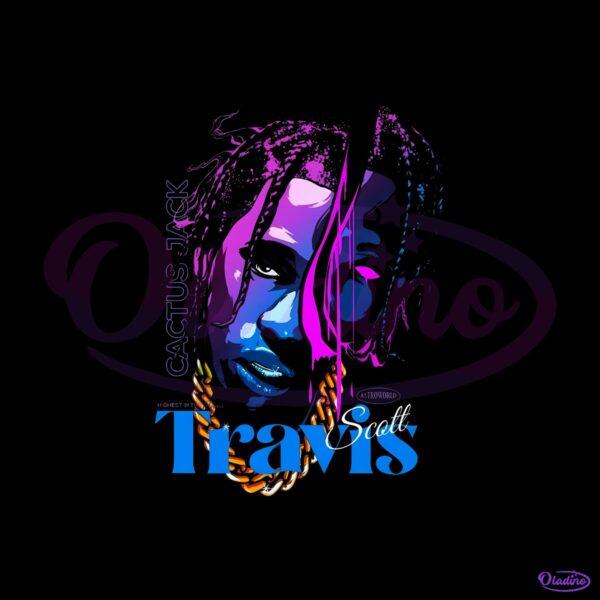 Travis Scott Cactus Jack Neon Art PNG
