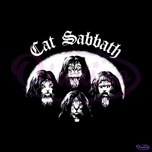 Vintage Cat Sabbath Parody Black Sabbath Band Cats PNG