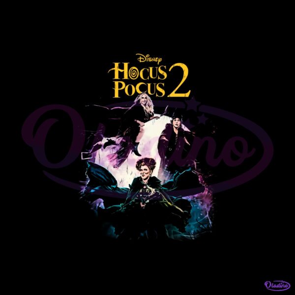 Vintage Disney Hocus Pocus 2 Sanderson Sisters Flying Witch Halloween PNG