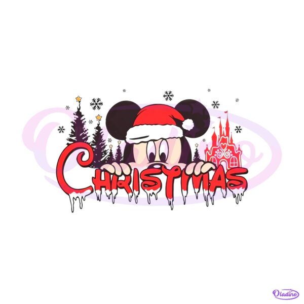 Vintage Disney Mickey Mouse Christmas Holiday PNG