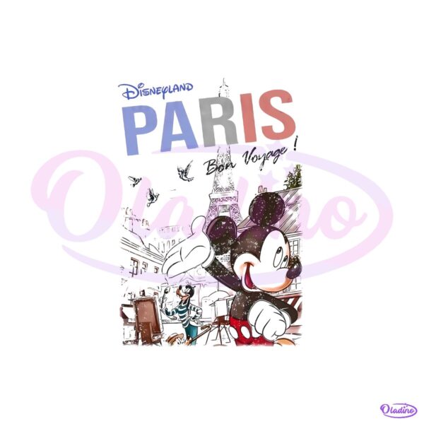 Vintage Disney Paris Oversized Mickey Mouse Eiffel Tower PNG