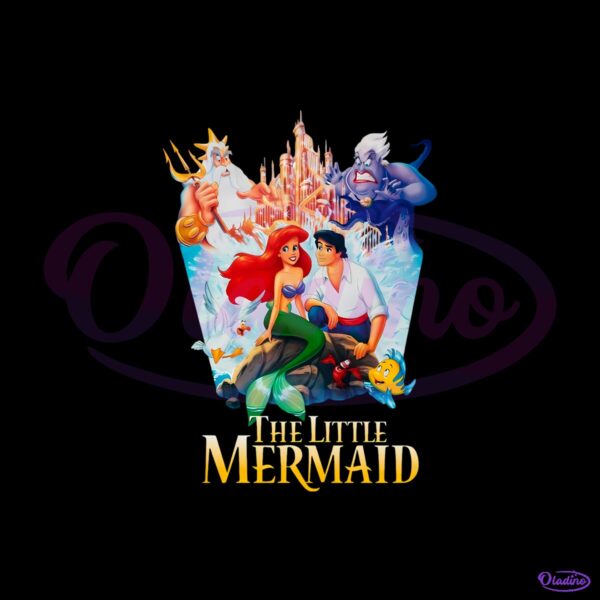 Vintage Disney The Little Mermaid Ariel Prince Eric Ursula Triton PNG