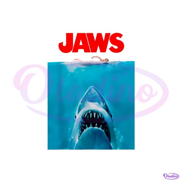 Vintage Jaws Movie Poster Shark Attack Classic PNG