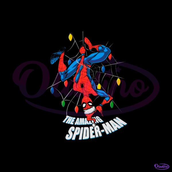 Vintage Spider Man Christmas The Amazing Marvel Holiday PNG