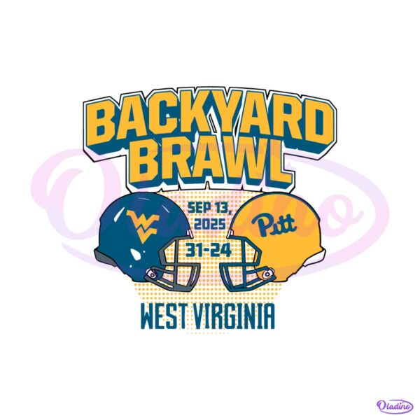 West Virginia Football Backyard Brawl Champs SVG